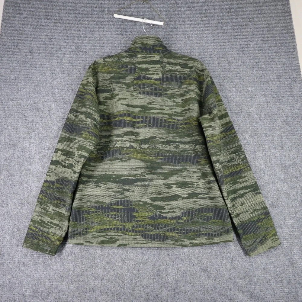 The North Face WindWall Jacket Mens M Green Camo Full Zip Softshell Outdoor